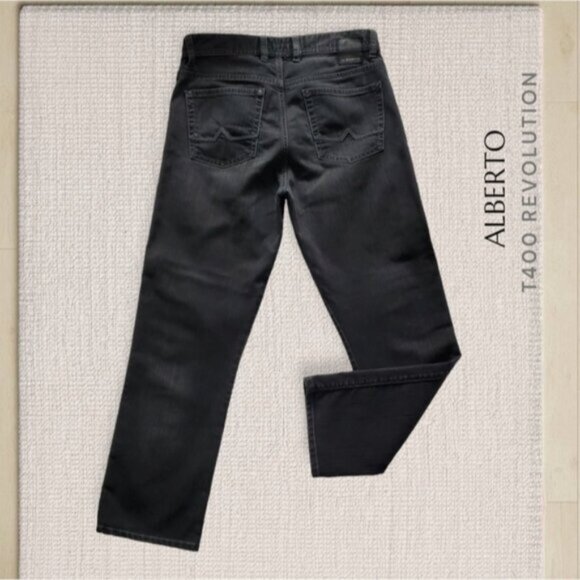 ALBERTO Stone-ll-T400 #996 Modern Fit 32/36 Whiskered Jeans- Like New